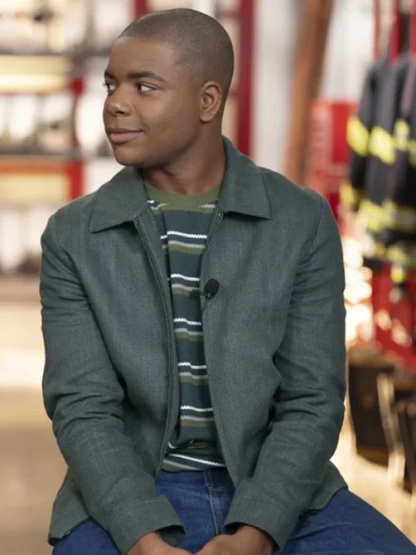 9-1-1 S09 Elijah M. Cooper Grey Jacket