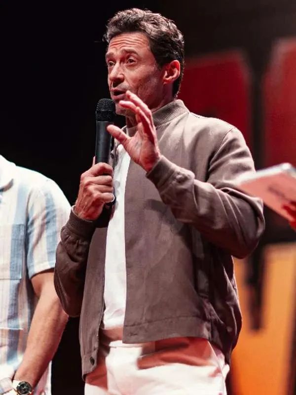 Hugh Jackman Brown Bomber Jacket