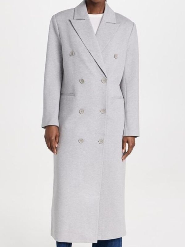 Kris Jenner Grey Long Coat