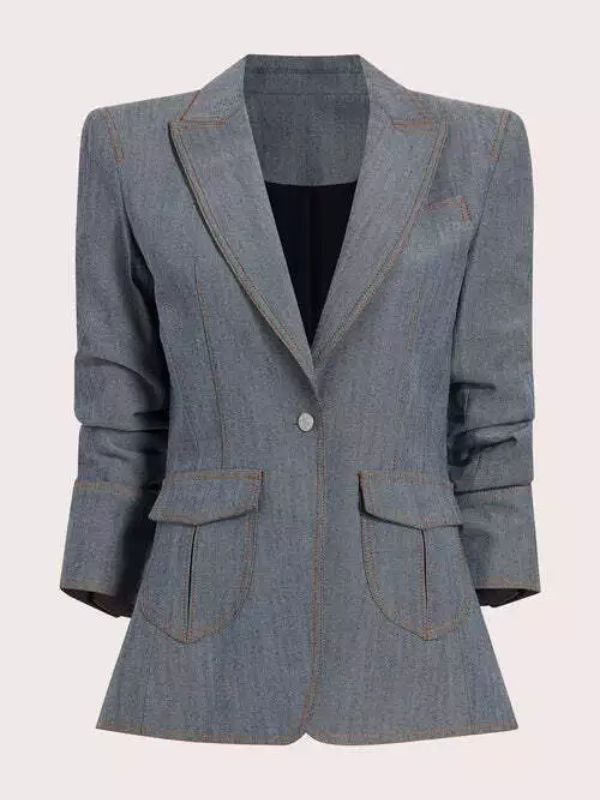 Unprisoned S02 Nadine Gregory Grey Denim Blazer