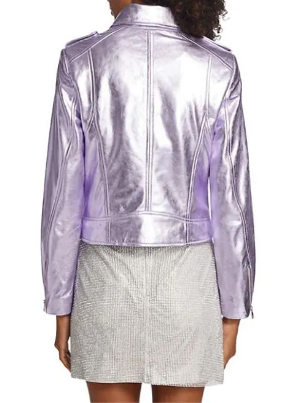 Melissa Ordway Purple Leather Jacket