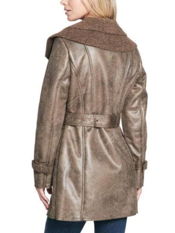 Women’s Duster Shearling Brown Coat