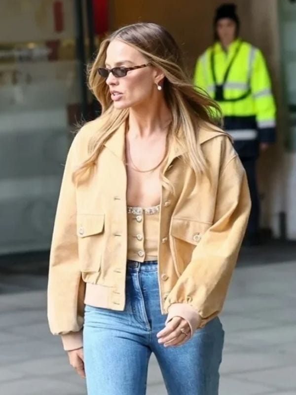 A Big Bold Beautiful Journey Margot Robbie Suede Jacket