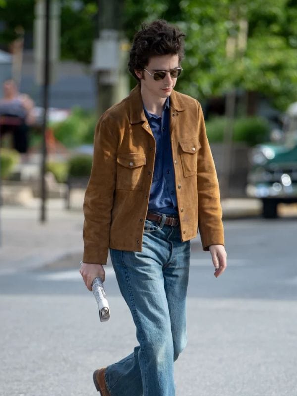 A Complete Unknown Timothée Chalamet Brown Suede Jacket Bob Dylan A Complete Unknown Timothée Chalamet Brown Suede Jacket