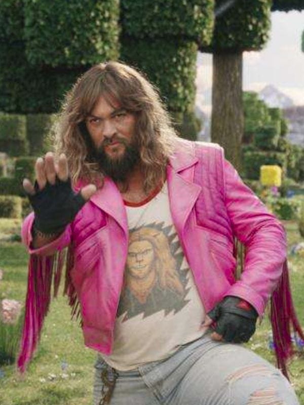 A Minecraft Movie 2025 Jason Momoa Fringed Leather Jacket