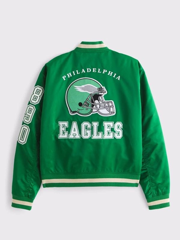 Abercrombie Eagles Varsity Bomber Jacket Green