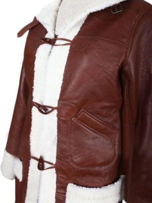 Alicia Keys MTV Brown Leather Long Shearling Coat Alicia Keys MTV Awards Brown Leather Long Shearling Coat