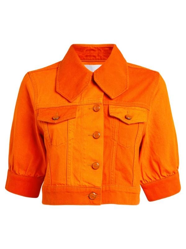 All American Homecoming S03 Simone Hicks Orange Denim Jacket