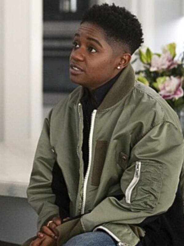 All American S06 Tamia Cooper Green Bomber Jacket All American S06 Tamia Cooper Green Bomber Jacket