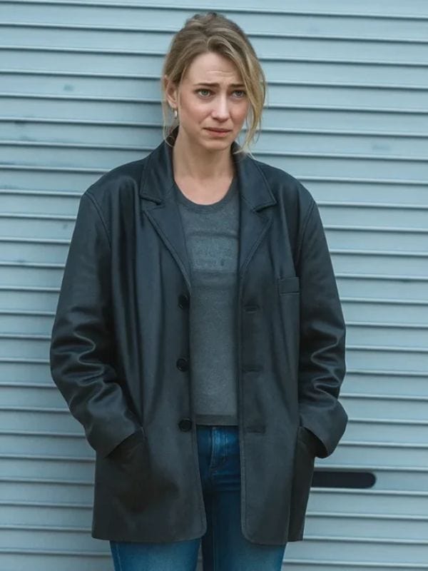 All of You Imogen Poots Leather Coat