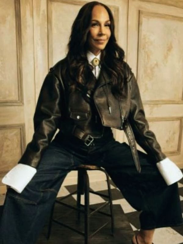 Amanda Brugel Sweetness 2025 Black Leather Jacket