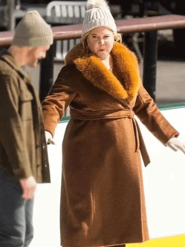Amy Schumer Kinda Pregnant 2025 Brown Coat