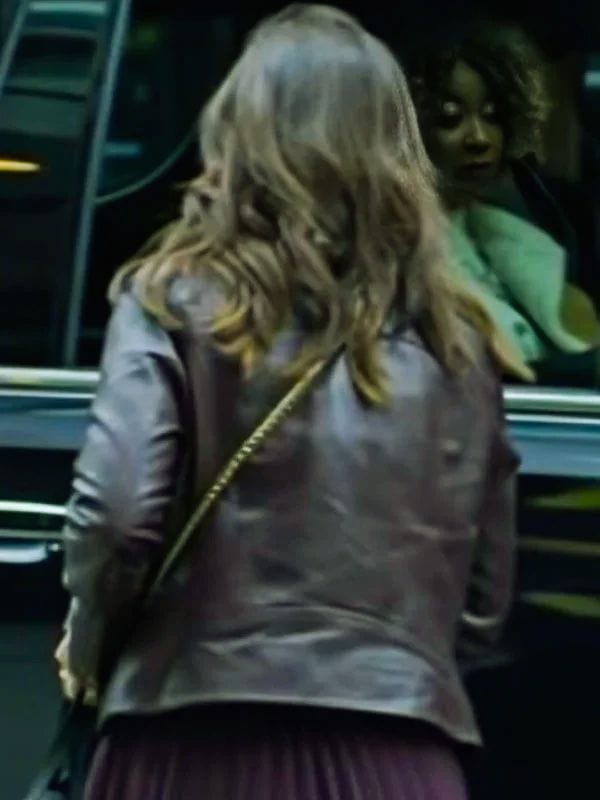 An Unexpected Valentine 2025 Lacey Chabert Biker Leather Jacket