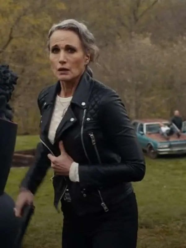 Andie MacDowell Red Right Hand 2024 Black Jacket