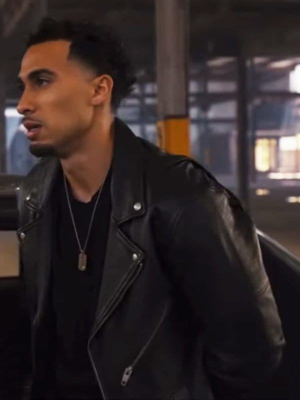 Angel Beauty in Black S01 Black Leather Jacket Angel Beauty in Black S01 Black Leather Jacket