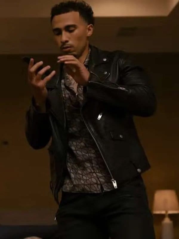 Angel Beauty in Black S01 Black Leather Jacket Angel Beauty in Black S01 Black Leather Jacket