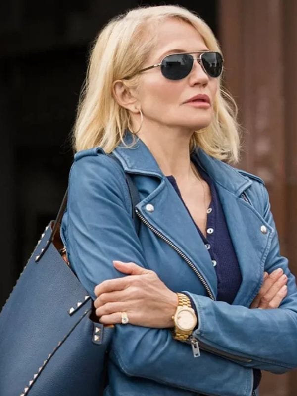 Animal Kingdom Ellen Barkin Blue Leather Jacket