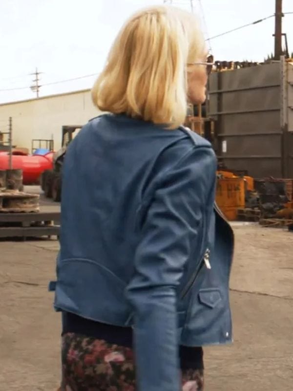Animal Kingdom Ellen Barkin Blue Leather Jacket