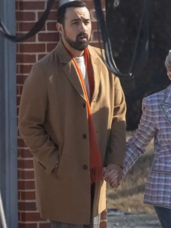 Back in Action 2025 Jamie Demetriou Brown Coat