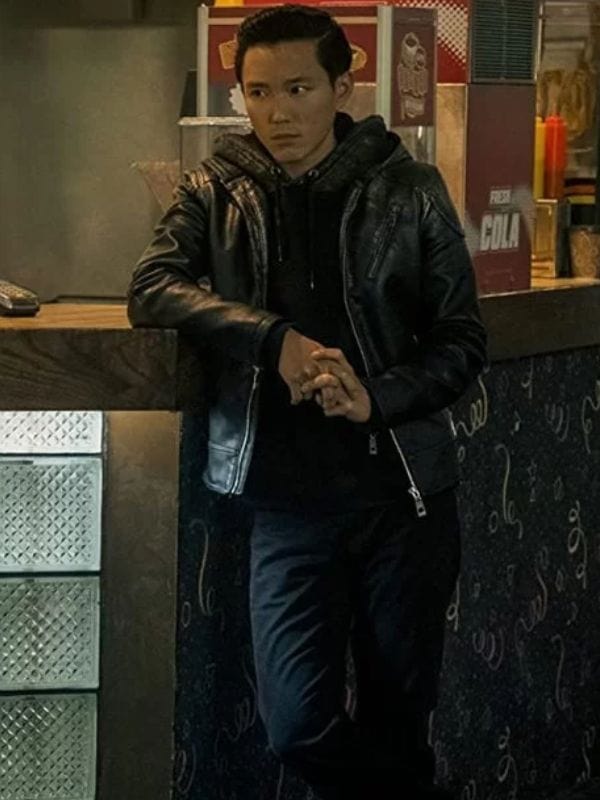 Ben Hargreeves The Umbrella Academy Hooded Leather Jacket