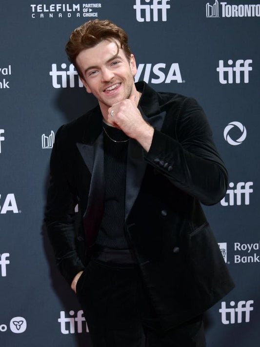 Better Man 2024 Premiere Jonno Davies Velvet Blazer