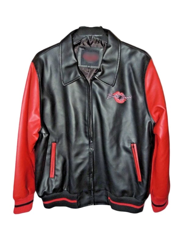 Betty Boop Varsity Bomber Leather Jacket