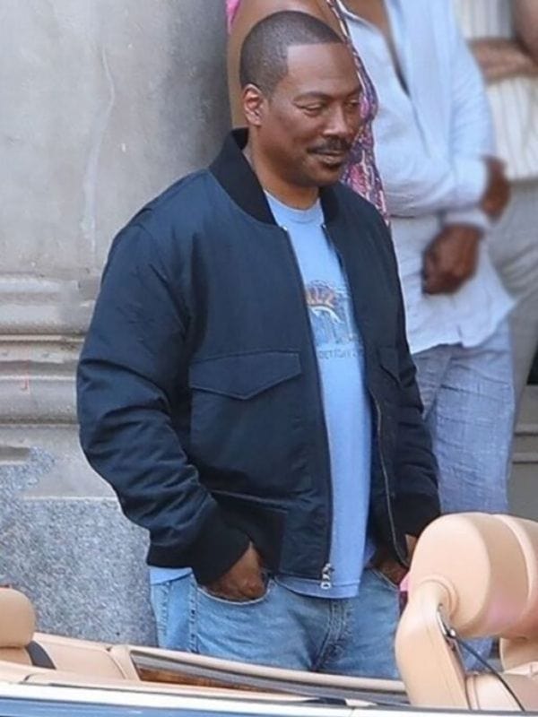 Beverly Hills Cop 2024 Axel Foley Blue Bomber Jacket