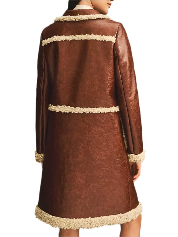 Beyond The Gates 2025 Eva Thomas Brown Shearling Coat