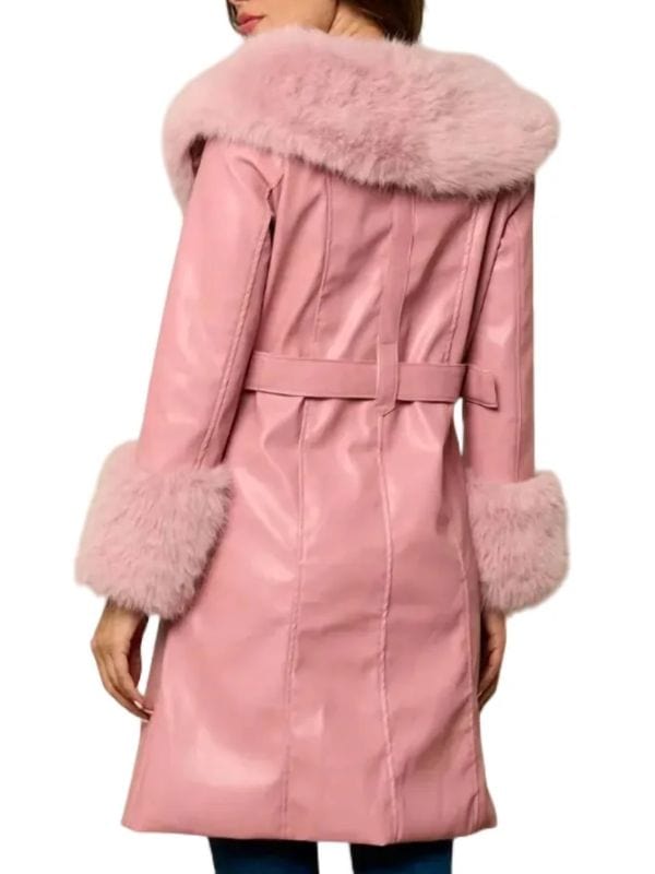 Beyond the Gates Chelsea Hamilton Pink Leather Coat