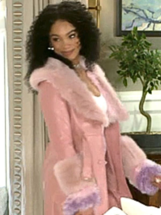 Beyond the Gates Chelsea Hamilton Pink Leather Coat