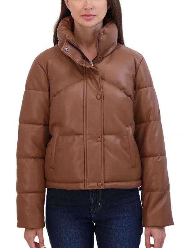 Beyond the Gates Najah Jackson Leather Puffer Jacket