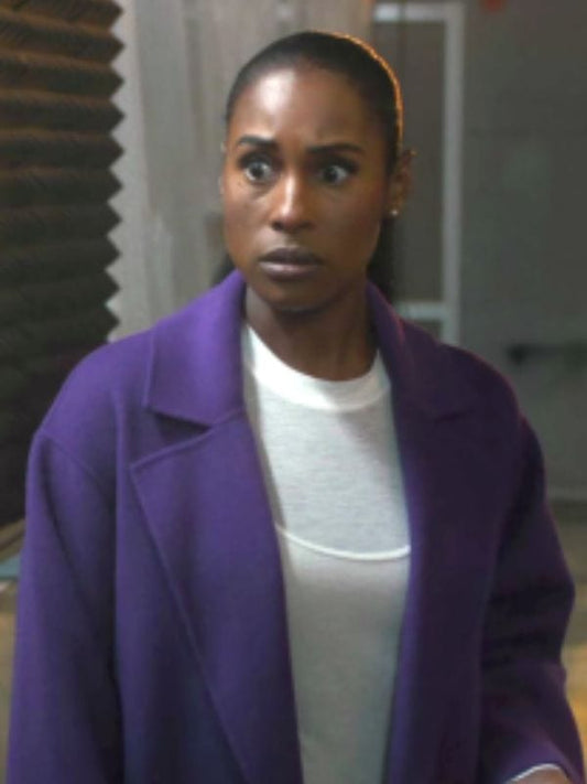 Black Mirror S07 Issa Rae Purple Coat
