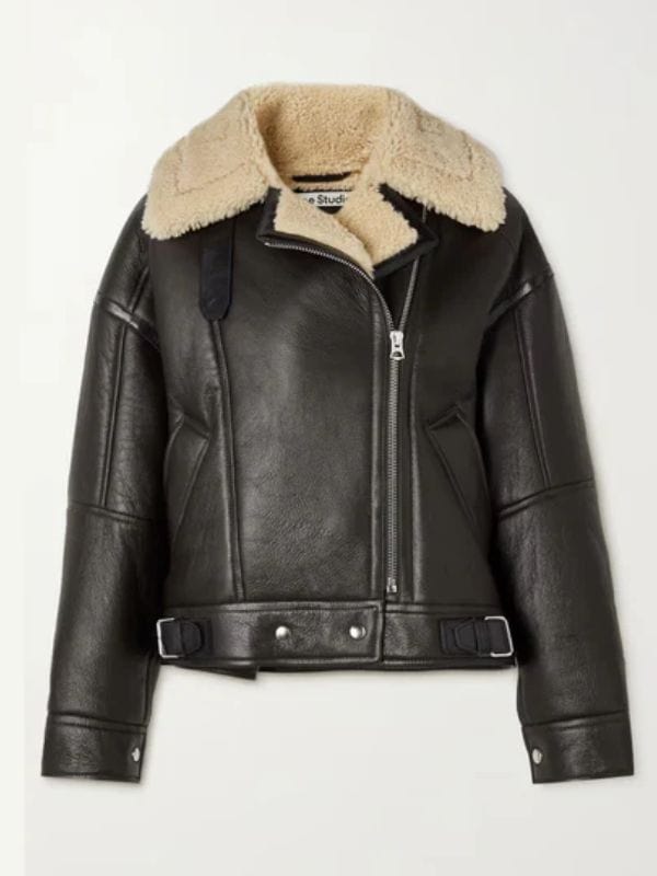 Black Women B3 RAF Aviator Shearling Leather Jacket