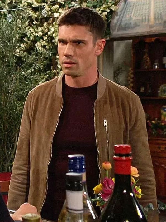 Bold and the Beautiful John Finnegan Brown Suede Jacket