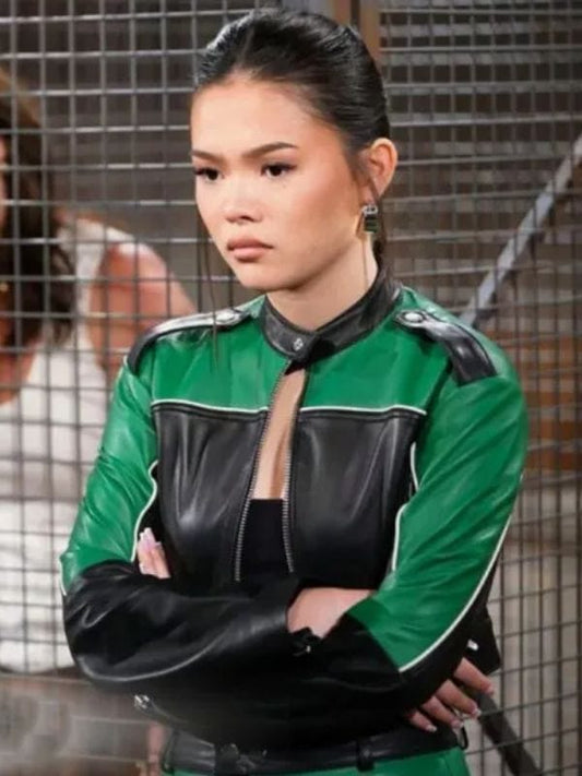 Bold and the Beautiful Luna Colorblock Leather Jacket