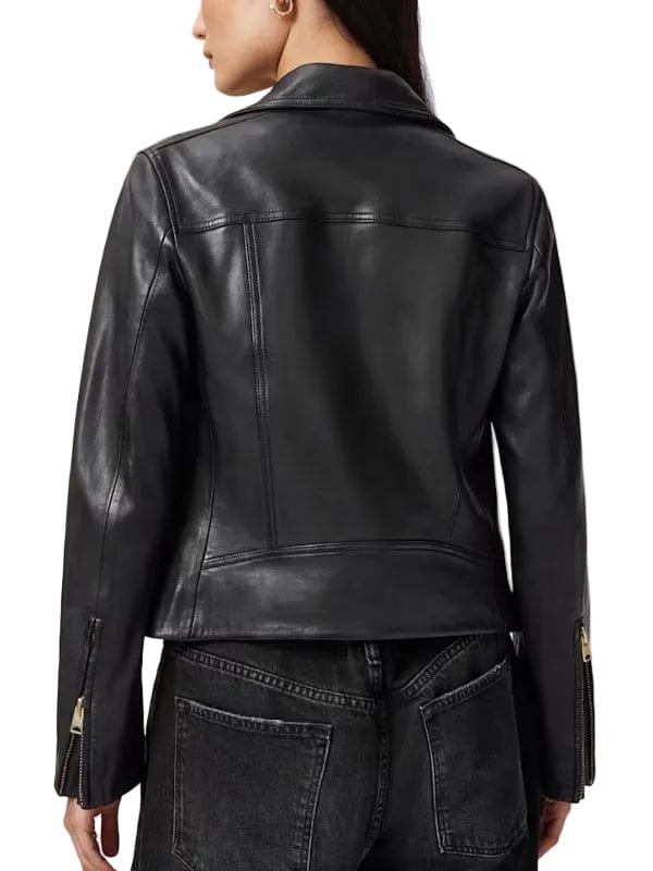 Boston Blue S01 Sarah Silver Leather Jacket Black