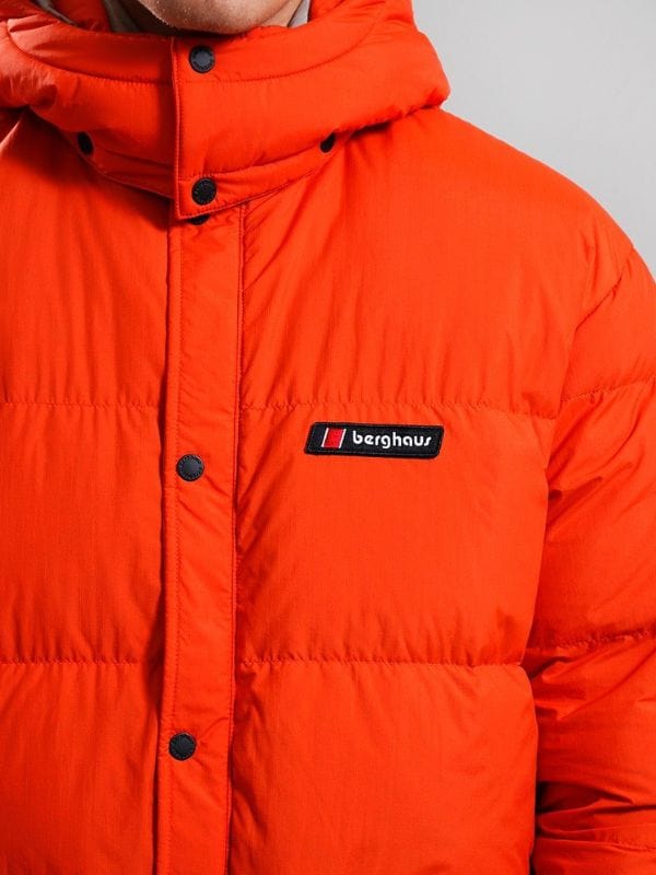 Brassic S07 Tom Hanson Puffer Hooded Jacket Orange