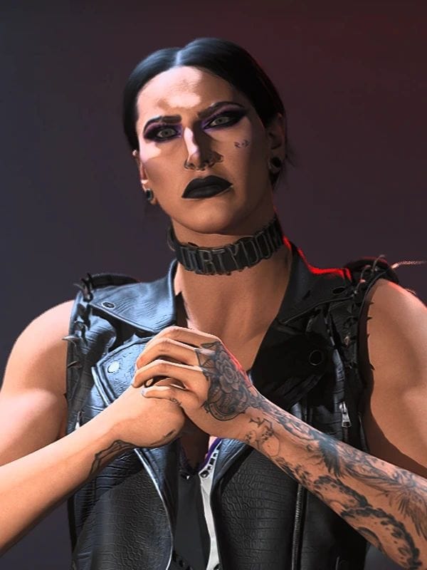 Call Of Duty Rhea Ripley Black Leather Vest
