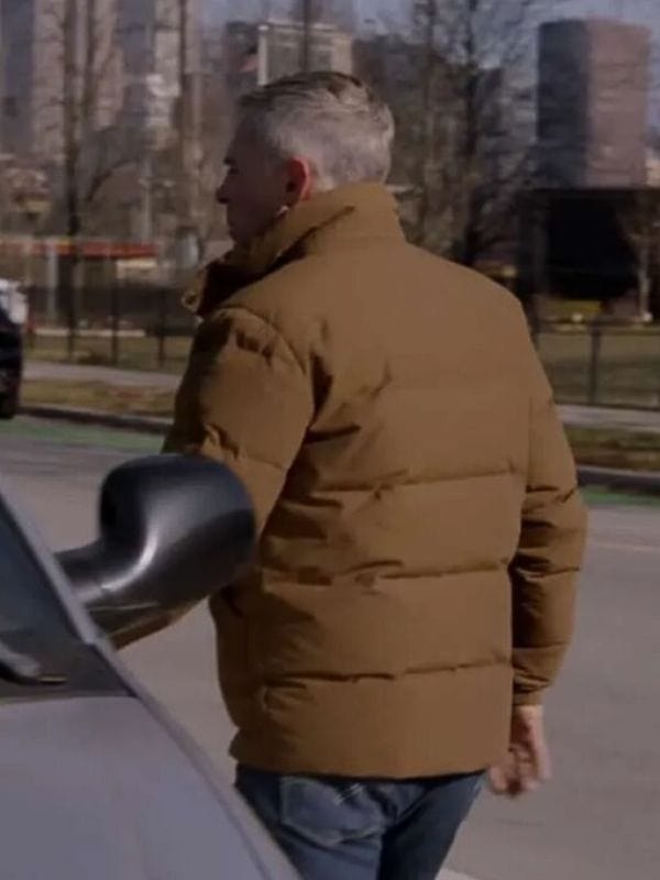 Chicago Fire Christopher Herrmann Brown Puffer Jacket Chicago Fire S12 Christopher Herrmann Brown Puffer Jacket