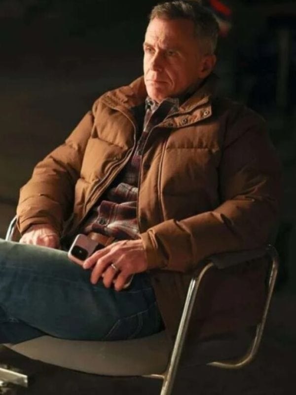 Chicago Fire Christopher Herrmann Brown Puffer Jacket Chicago Fire S12 Christopher Herrmann Brown Puffer Jacket