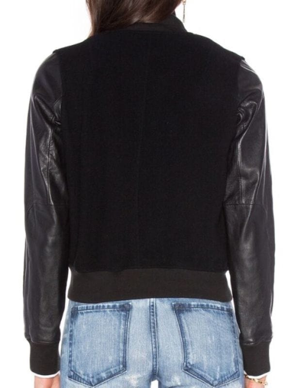 Jessy Schram Chicago Med Hannah Asher Black Bomber Jacket