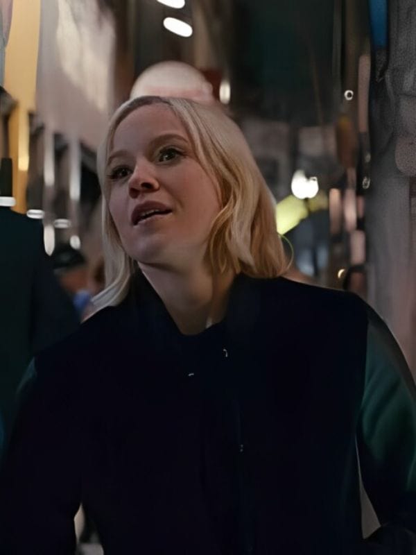 Jessy Schram Chicago Med Hannah Asher Black Bomber Jacket