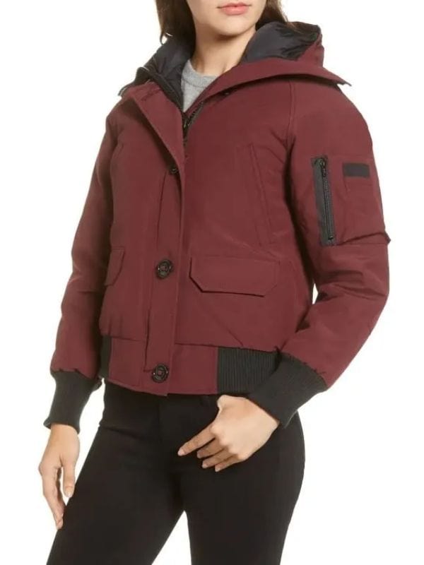 Chicago P.D. S08 Hailey Upton Maroon Hooded Jacket