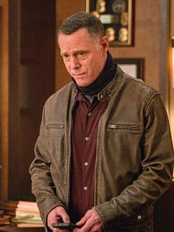 Chicago PD S11 Hank Voight Brown Leather Jacket