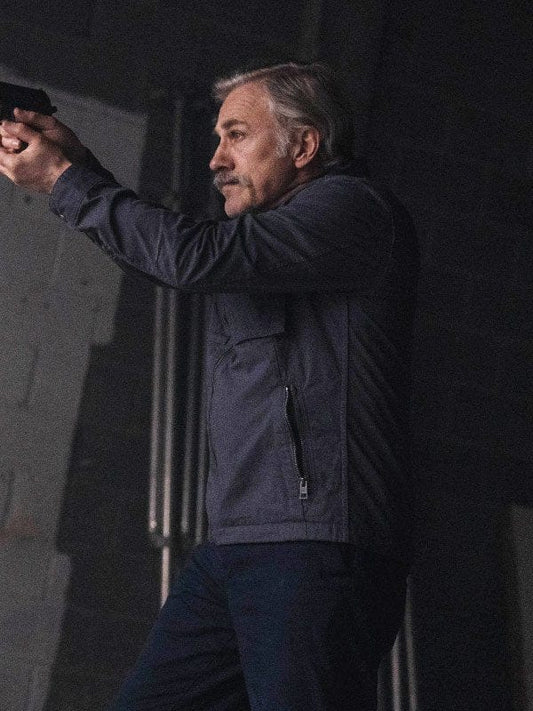 Christoph Waltz Old Guy 2025 Grey Jacket