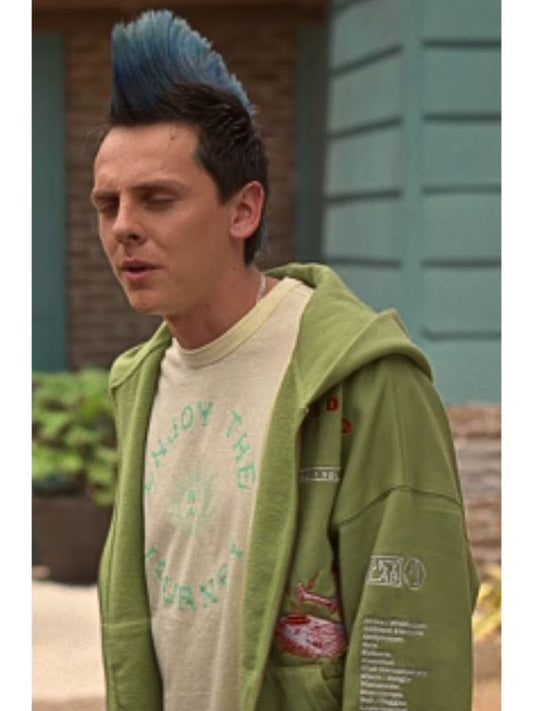 Cobra Kai S06 Jacob Bertrand Green Hoodie