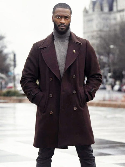 Alex Cross S01 Aldis Hodge Brown Coat