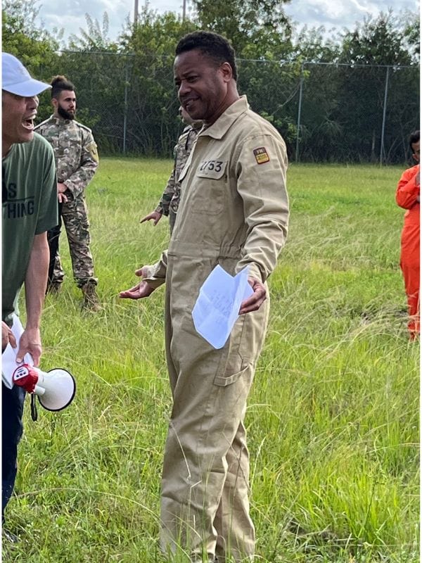 Cuba Gooding Jr. The Firing Squad 2024 Beige Jumpsuit