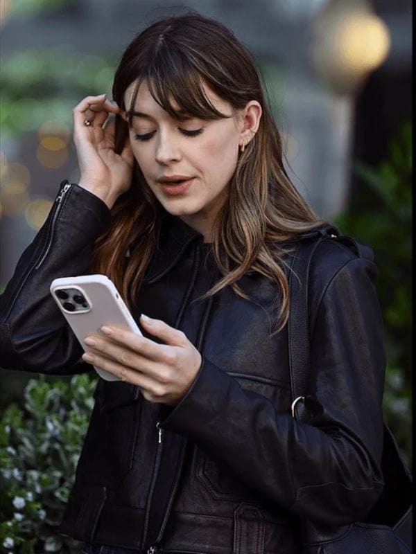 Daisy Edgar-Jones Black Leather Jacket - Shop Now