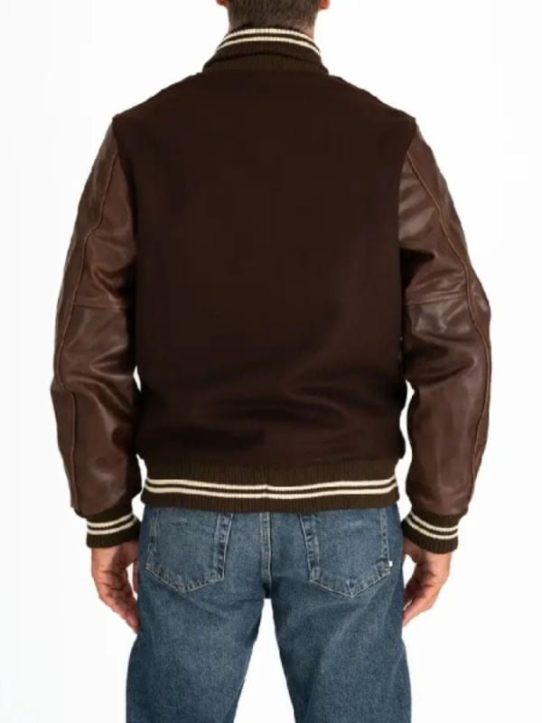 Darius Jordan Lee Dexter Resurrection S01 Varsity Jacket Brown